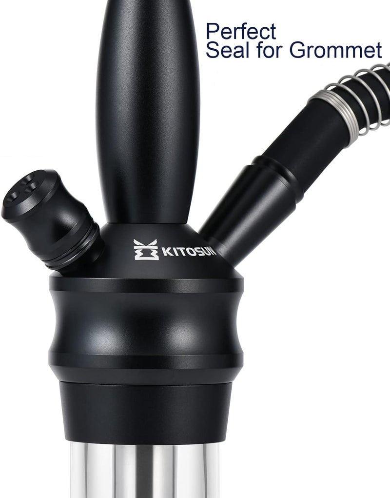 KITOSUN Hookah Hose Grommets Silicone Gasket - Original Hookah Accessories Durable Silicon Plug Grommets Ensure air-Tight Seal Prevent Shisha Hoses Falling Out While Smoking (Natural) - Image 4